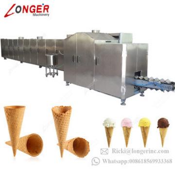 Industrial Price Automatic Waffle Biscuit Baking Crisp Snow Rolled Sugar Cone Making Machinery Ice Cream Cone Machine for Sale