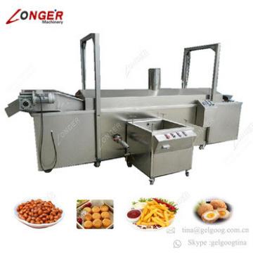 Commercial Chicken Pork Skin Potato Plantain Banana Chips Production Line Broad Beans Deep Fryer Green Peas Frying Machine