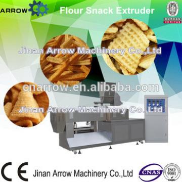 Export Twin Screw Extruded Fried Wheat Pellets Bugles Making Machine